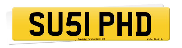 Registration number SU51 PHD